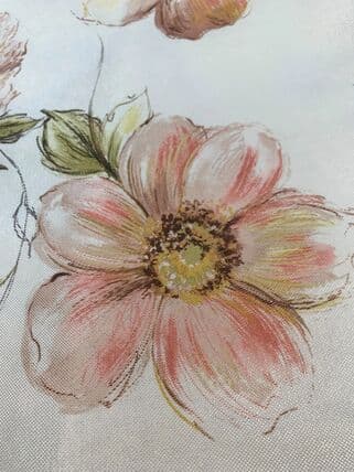 Apple Blossom Flower White & Coral null tablecloth linen rental