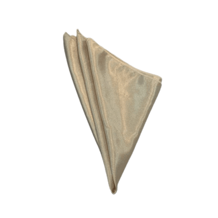 Crepe Back Satin Gold Tan napkin rental