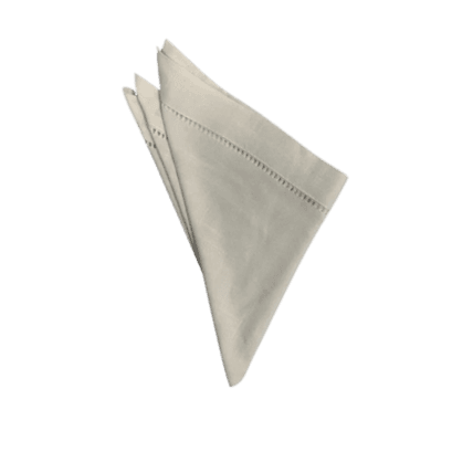Hemstitch Ivory napkin rental