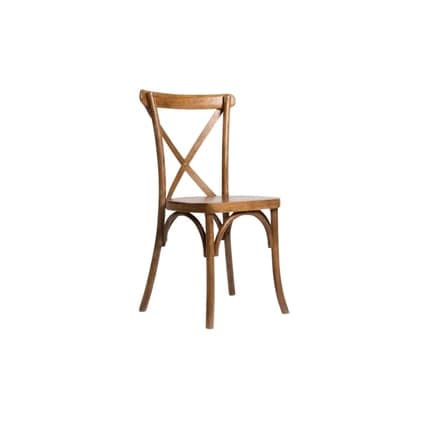 Crossback Chair Wood Brown chair rental