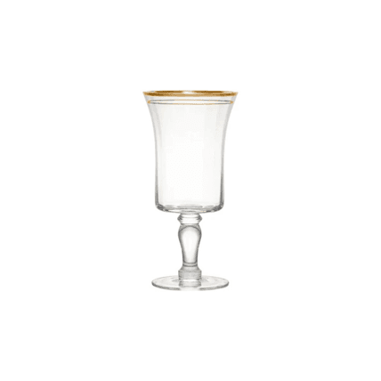 Gold Trim Water Glass glassware rental
