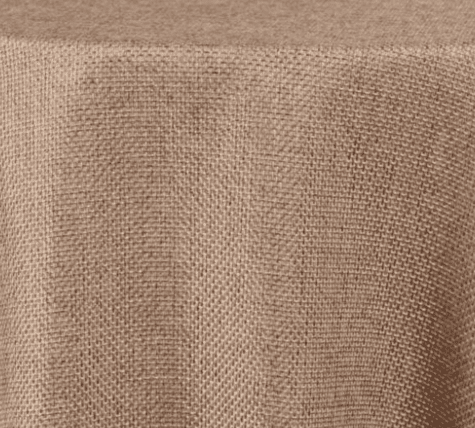 New Burlap Natural table runner rental