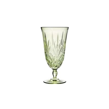 Crystal Cut Green Water Glass glassware rental
