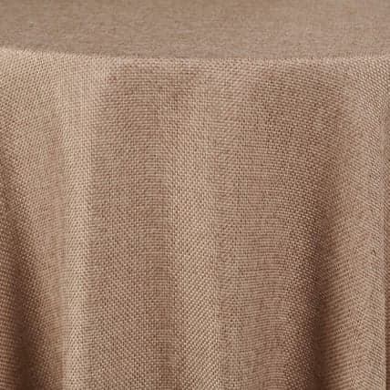 New Burlap Natural tablecloth linen rental