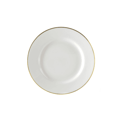 Clear Glass with Gold Trim Charger charger plate rental