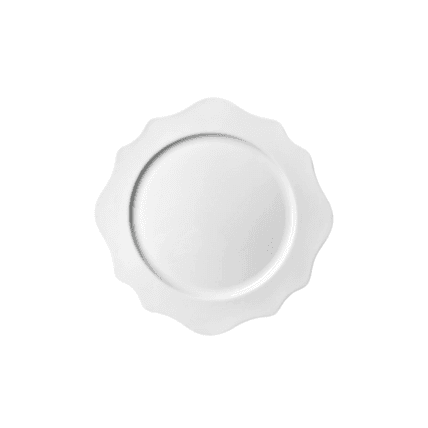 Venice White Charger charger plate rental