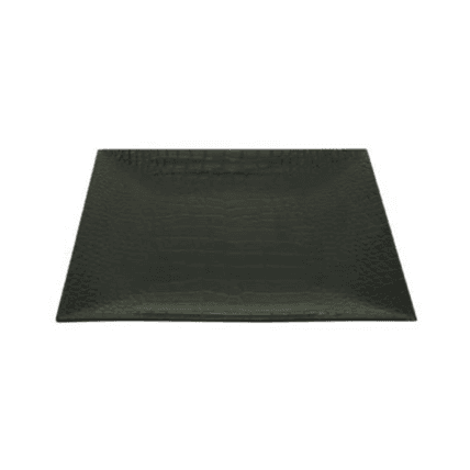 Croco Black Square Charger charger plate rental