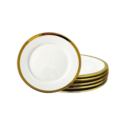 Halo Gold 8" Salad Plate dinnerware rental