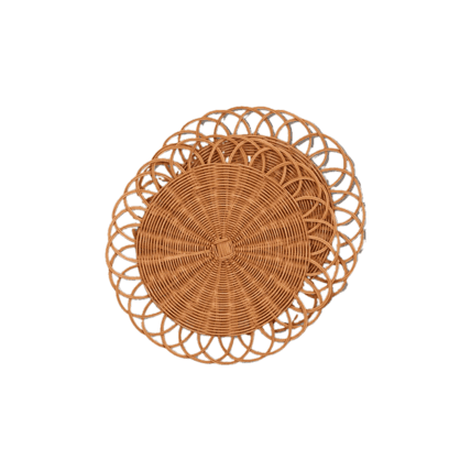 Sun Rattan Light Brown Charger charger plate rental