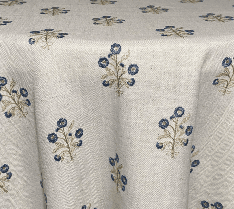 Poppy Blue null tablecloth linen rental