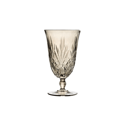 Crystal Cut Smoke Water Glass glassware rental