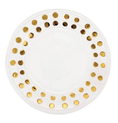 Aubrey Golden Glam Handmade Italian Salad Plates 8. dinnerware rental